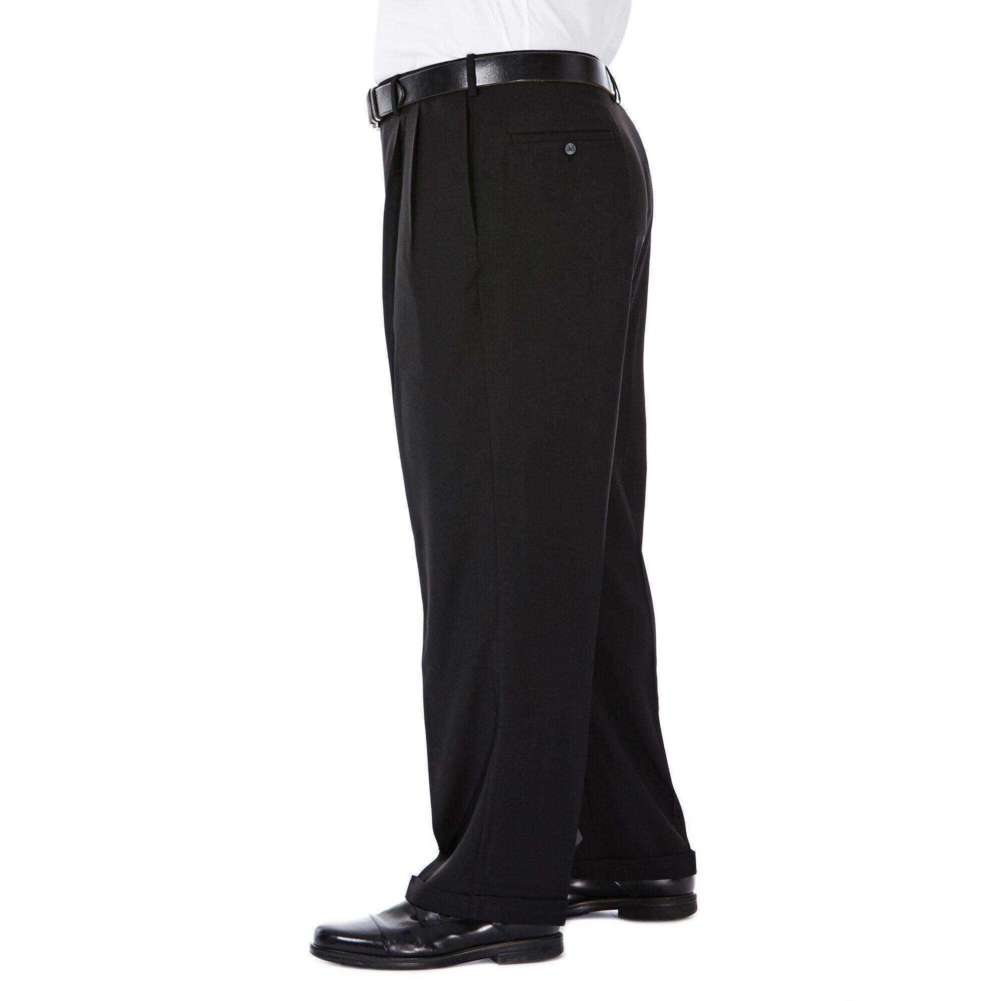 B&T eCLo Stria Dress Pant | Classic Fit, Pleat Front, No Iron 