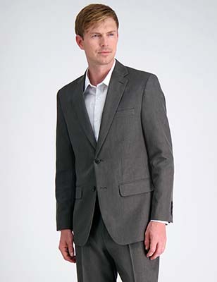 Haggar Mens Subtle Plaid Stretch Slim Fit Suit Separate Coat J.M 
