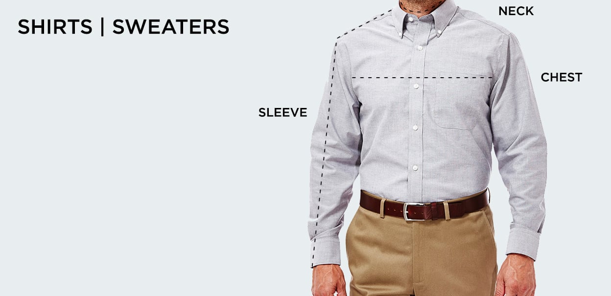 mens collared shirt sizes