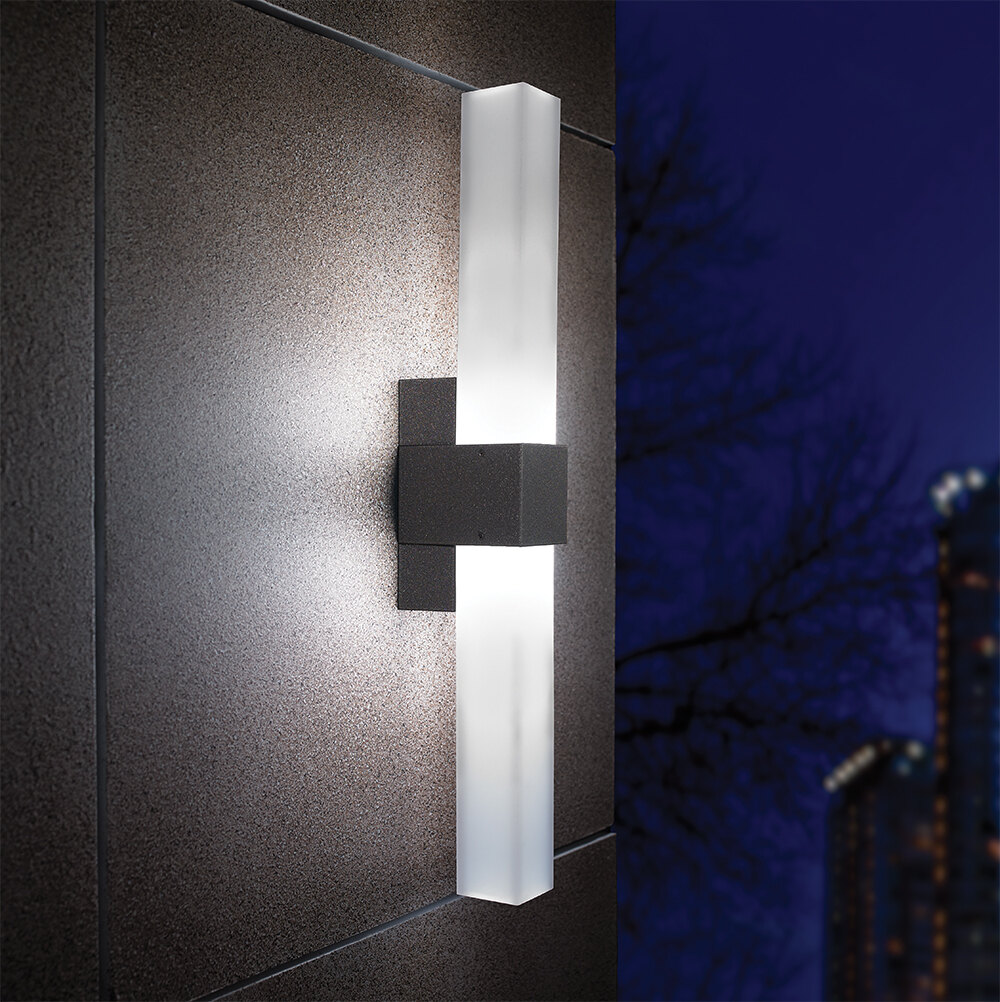 Square lens outdoor wall sconce by Visa Lighting 
