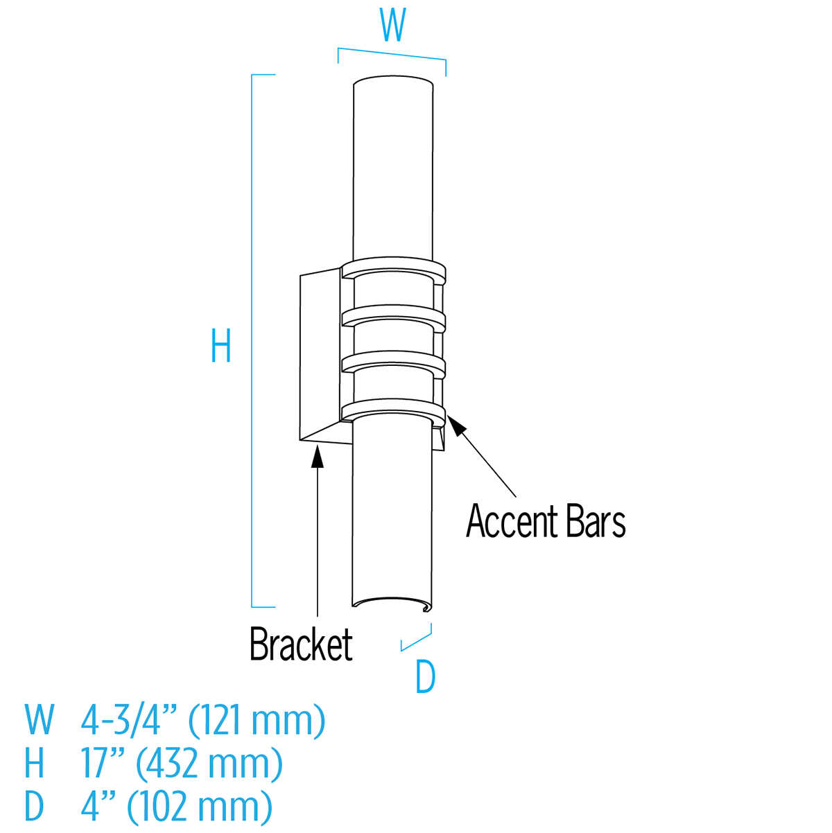 ISO drawing and dimensions for Mini Colonnade CB5110