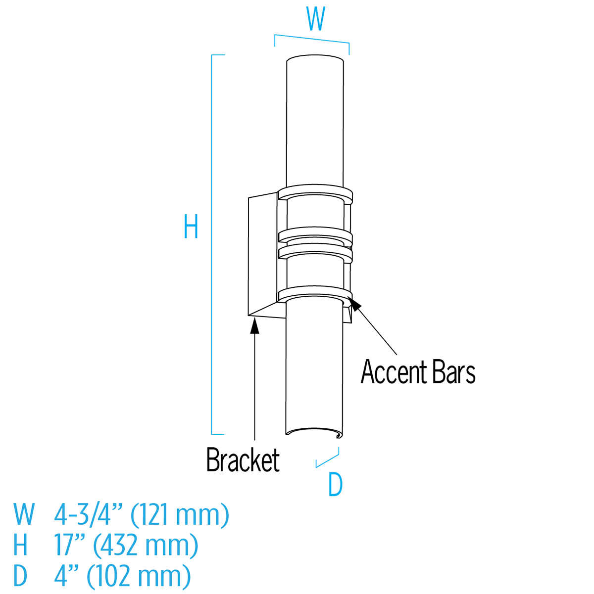 ISO drawing and dimensions for Mini Colonnade CB5112