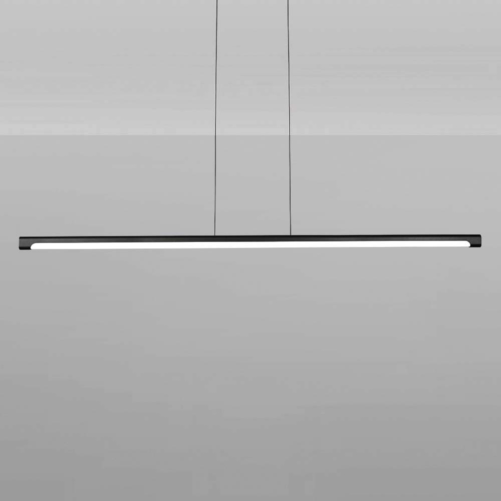 The sleek Nacelle linear pendant light fixture breaks out of the monotony of most linear suspended lights, delivering softer lighting.