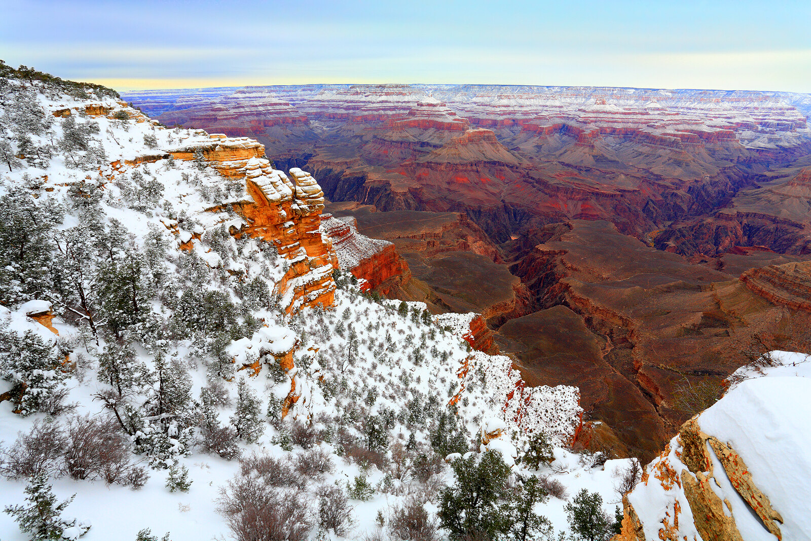 snow storm grand canyon