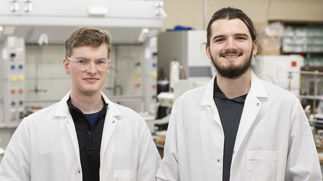 George Taylor, a junior biomedical engineering major, and Lyle Tobin, a junior biology, classics and biochemistry triple major, are the university's 25th and 26th students to receive Goldwater scholarships. 