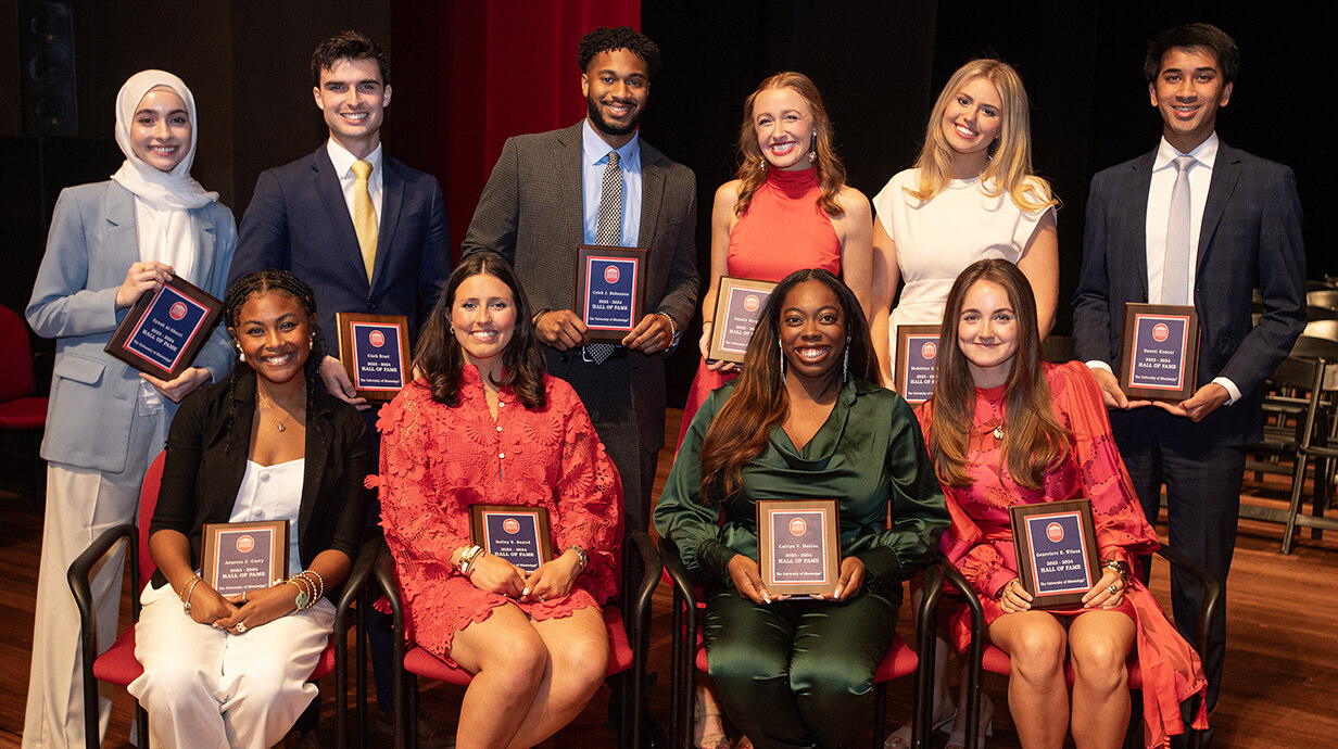 The University of Mississippi has inducted 10 seniors into the 2023-24 Hall of Fame, one of the highest honors given to UM students.