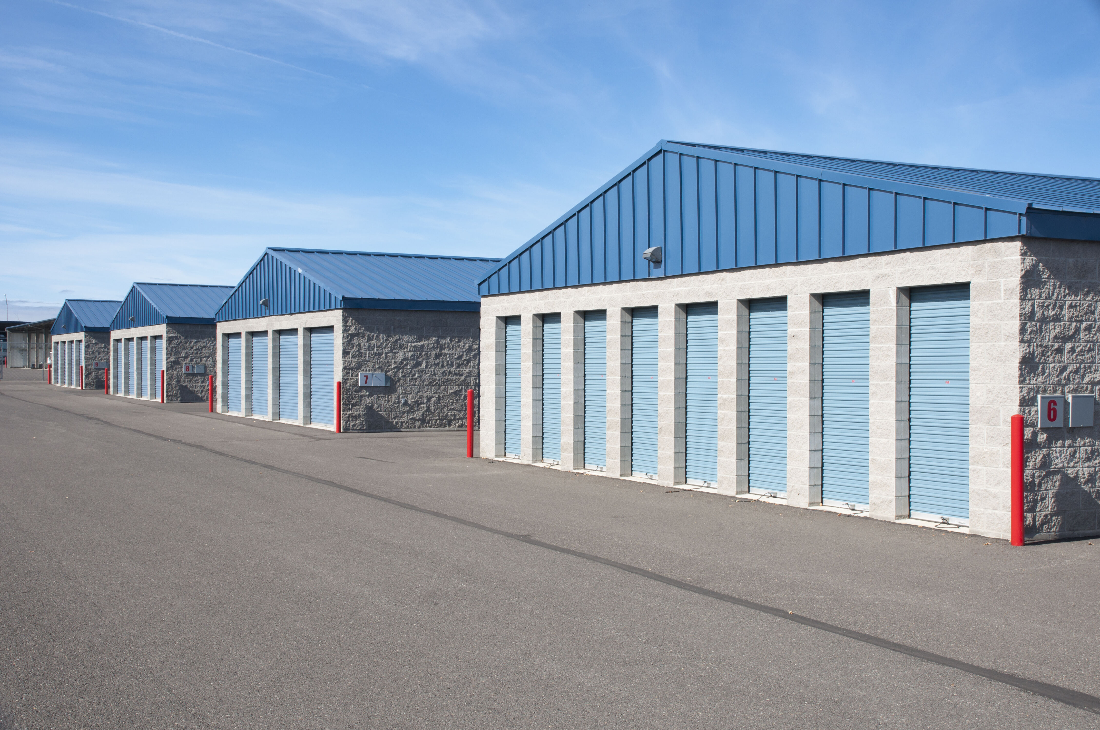 self storage facility with multiple units