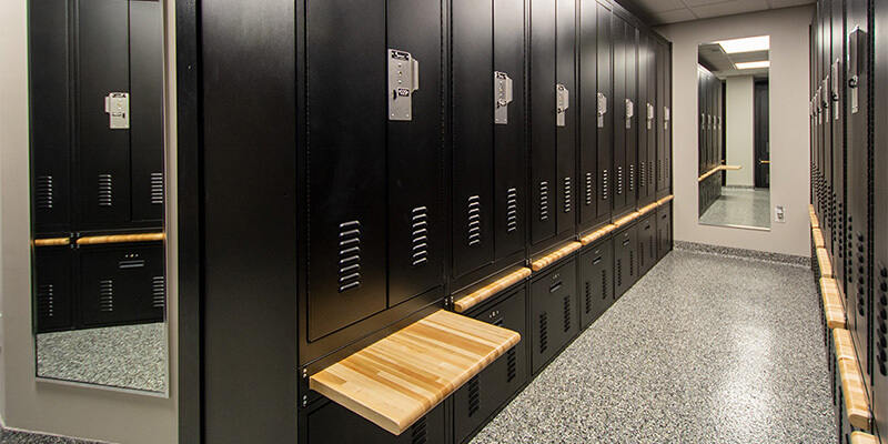 Police Locker Pull Out Bench