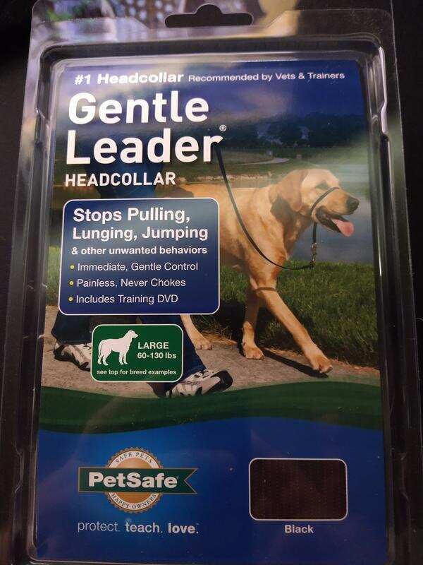 Pet Safe  GENTLE LEADER Head Collar SM up to 25lbs "OR"  XL over 130lbs Black 