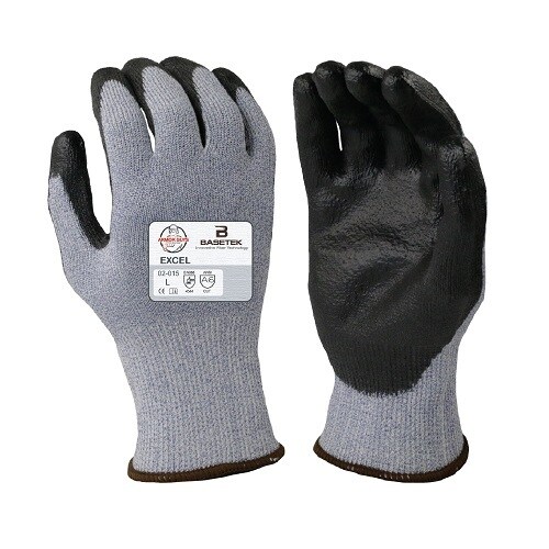 BASETEK® (02-015) Cut Resistant Gloves, Polyurethane Palm Coat, Cut A6