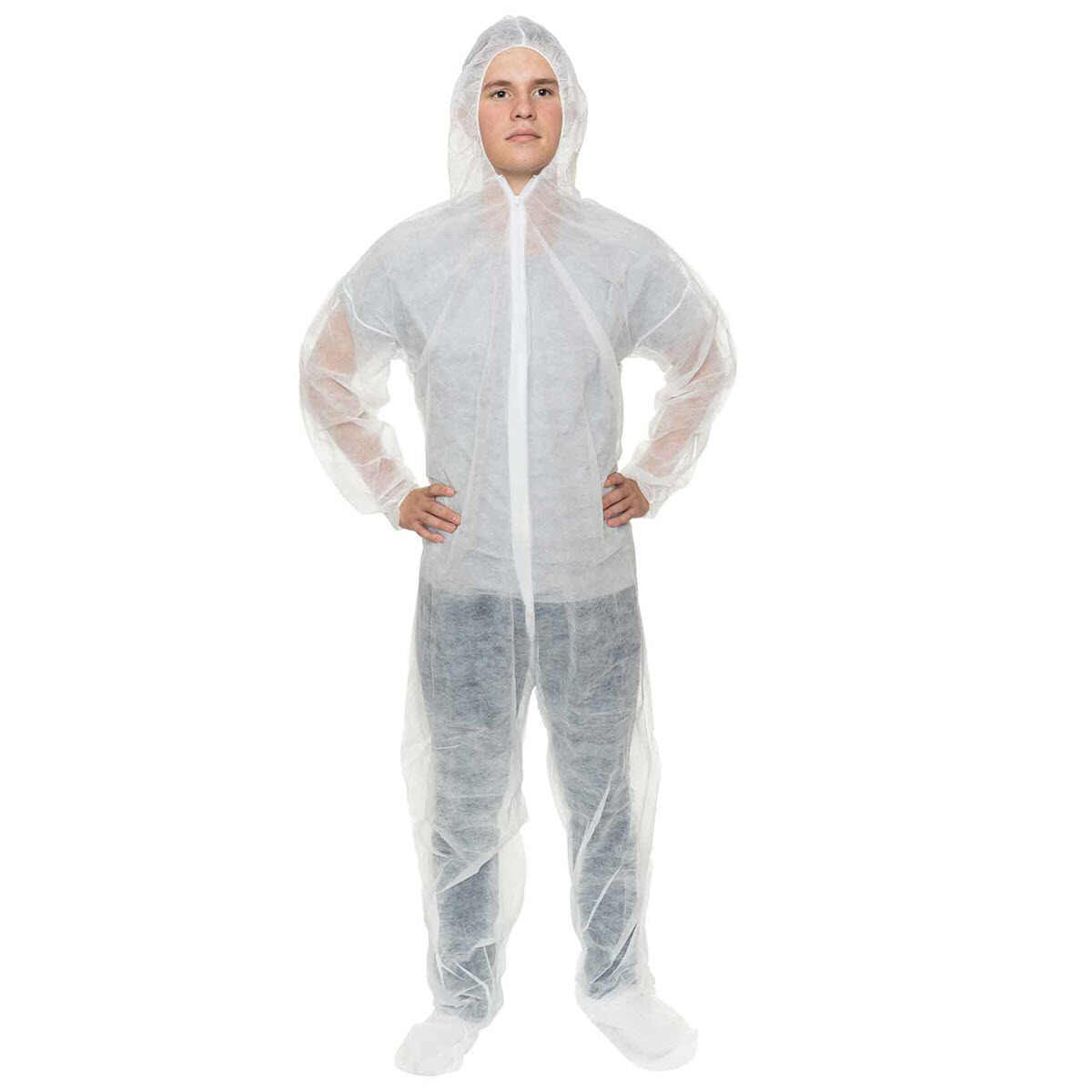 Polypropylene (2019) Disposable Coverall, Attached Hood & Boot