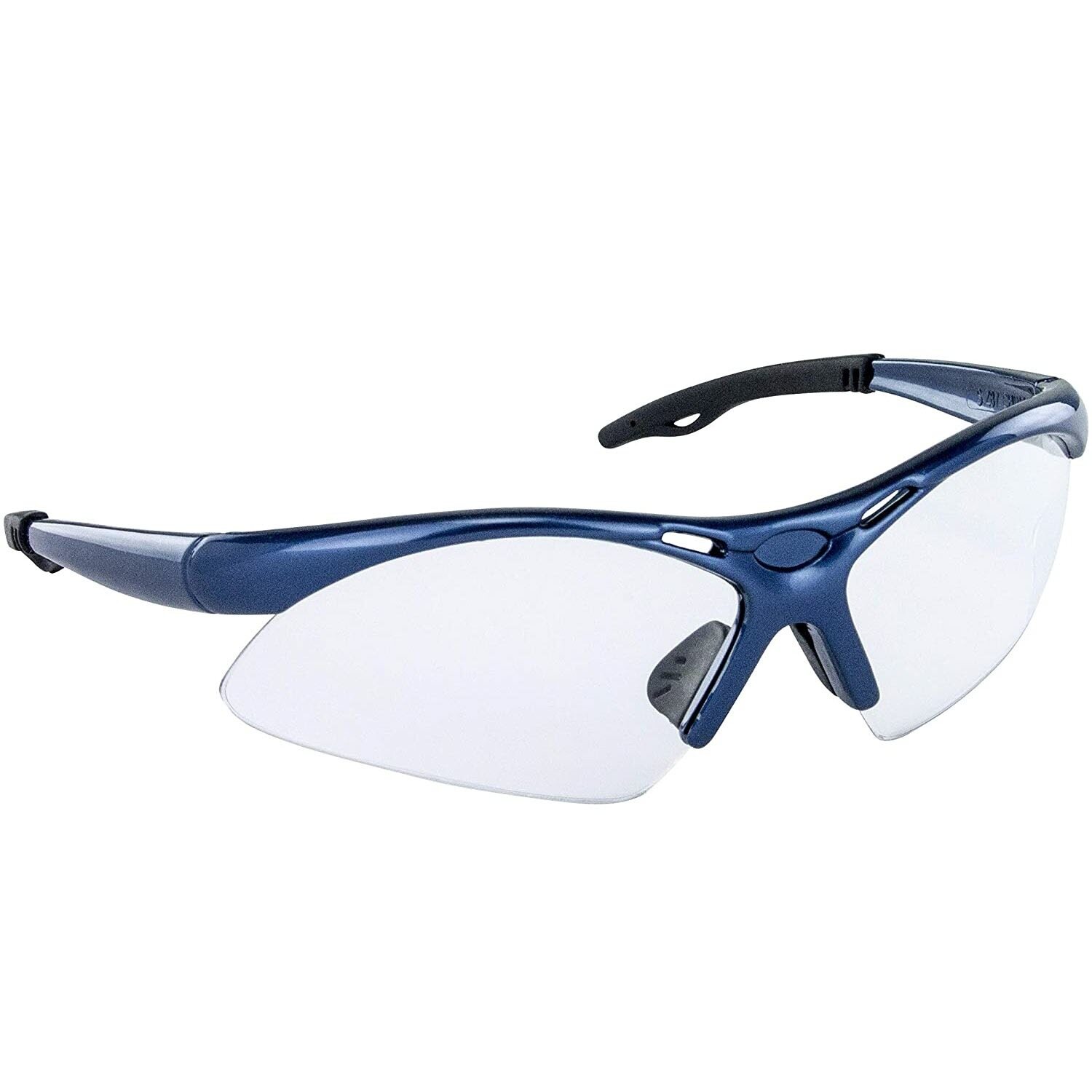 SAS® Diamondbacks Safety Glasses, Blue Frame, Anti-Fog Clear Lens