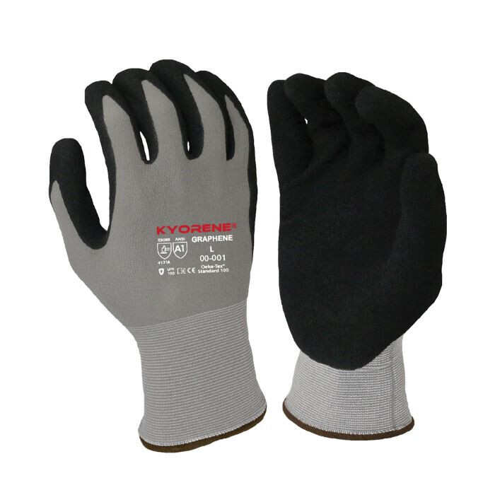 KYORENE® (00-001) Gloves, Black HCT® MicroFoam Nitrile Palm, Cut A1
