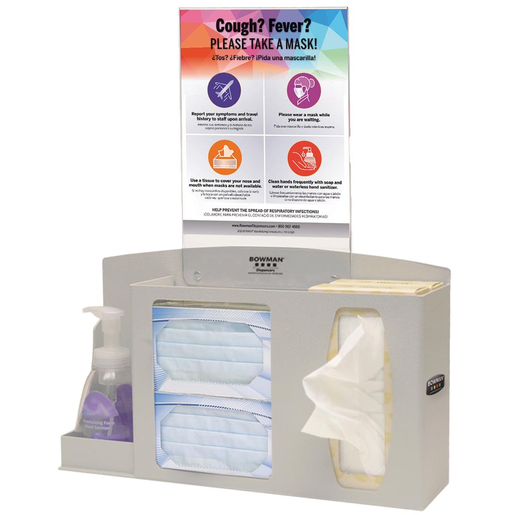 Bowman® Cover Your Cough Compliance Kit, Respiratory Hygiene Station