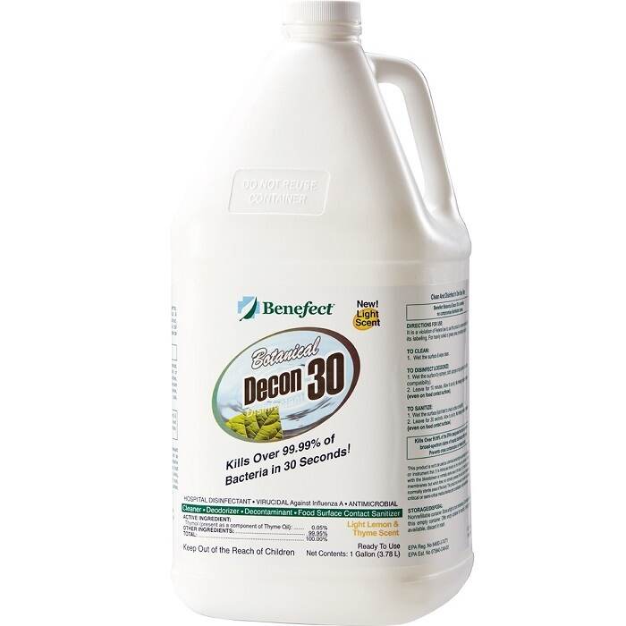 Benefect® Botanical Decon 30 - 1 Gallon - Light Lemon/Thyme -  Liquid -  Clear