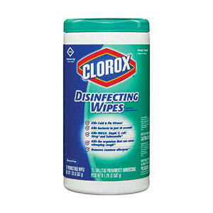 Clorox® 15949 Premoistened Disinfecting Wipes -  75 Sheets -  7 x 8 in -  Non-Woven Fiber