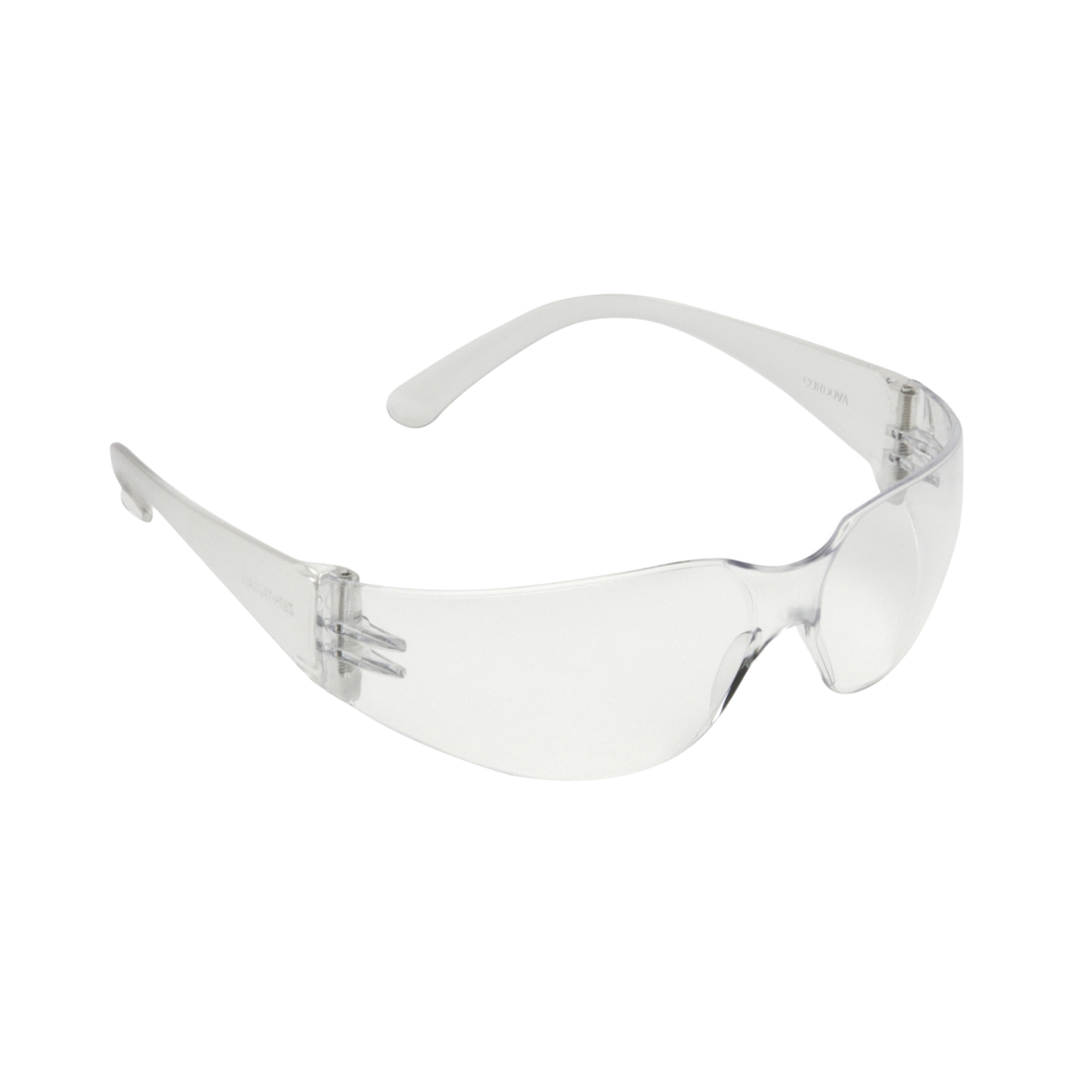 Cordova Bulldog™ Safety Glasses, Clear Temple, Clear Lens