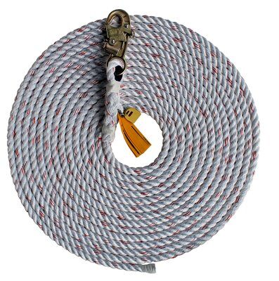 DBI-SALA® Rope Lifeline with 1 Snap Hook, 100'