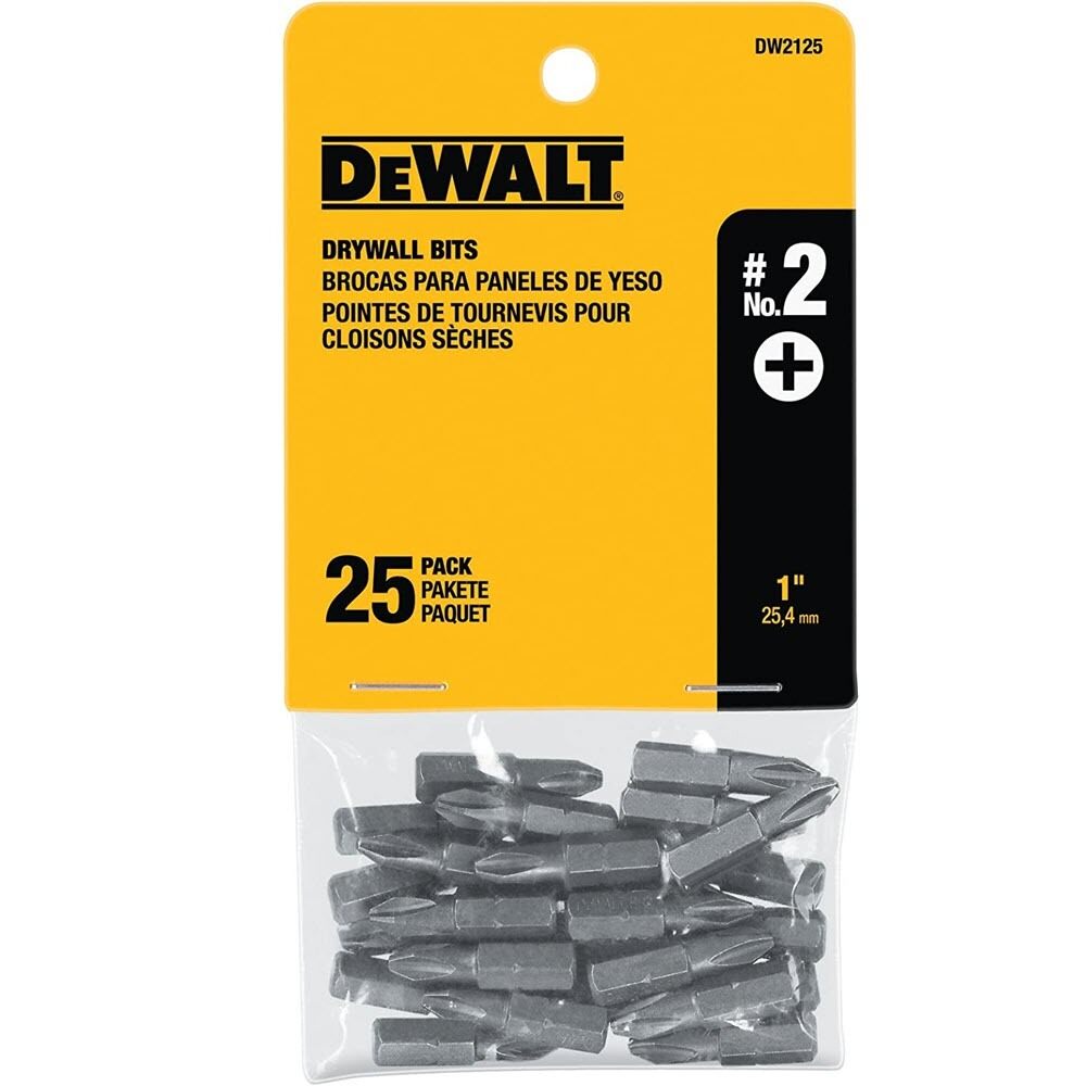 DeWALT® (DW2125) Screwdriver Bit, #2 Phillips Drywall Bit Tip, 25pk