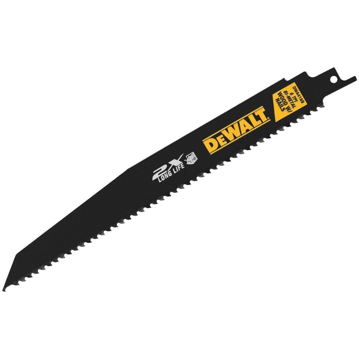 DeWALT® 6 TPI Tapered Back Reciprocating Saw Blade, 9