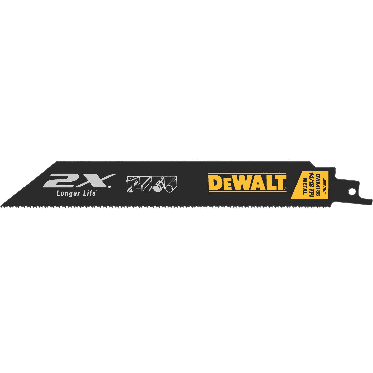 DeWALT® 2X Long Life Metal Cutting Reciprocating Saw Blade, 8
