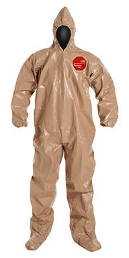 DuPont™ Tychem® 5000 Coverall, Attached Hood/Socks, Elastic Wrist, Taped Seams