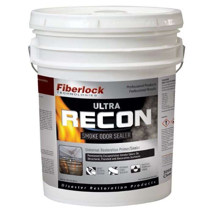 Fiberlock RECON ULTRA Smoke Odor Sealer, Clear, 5 Gallon