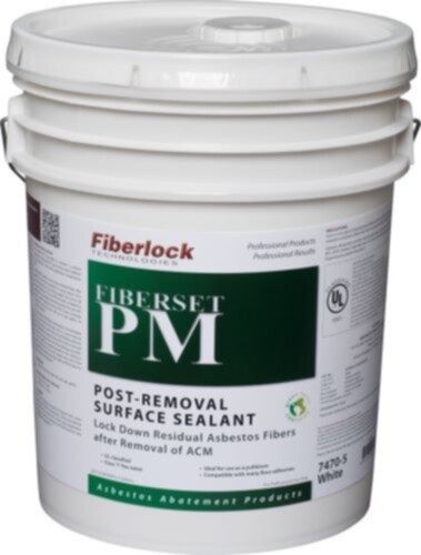 Fiberlock Fiberset PM Post-Removal Surface Sealant, White, 5 Gallon