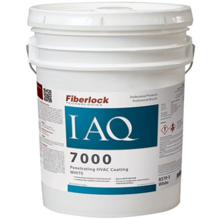 Fiberlock 8370-5 HVAC Mold Resistant Coating -  5 gal -  Viscous Liquid -  White -  100 - 200 sq-ft/gal