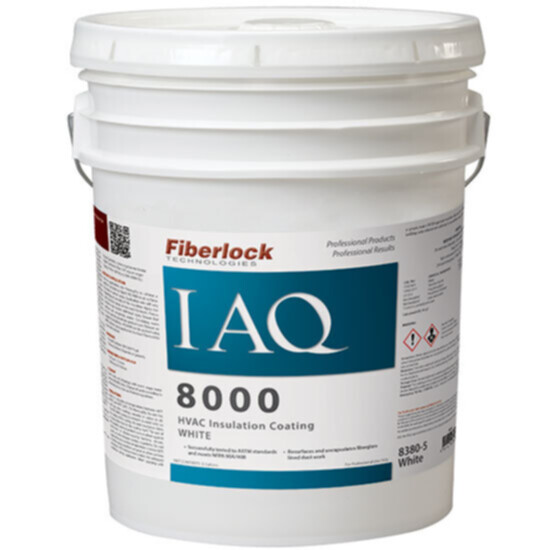 Fiberlock IAQ 8000 HVAC Insulation Coating, 5 Gallon