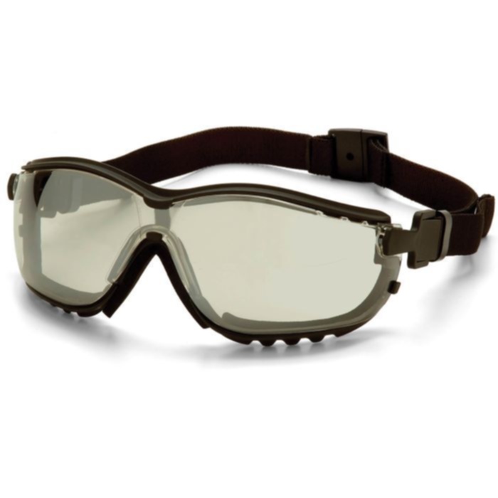 Pyramex® V2G® Protective Goggles, Black Frame, I/O Mirror Anti-Fog Lens
