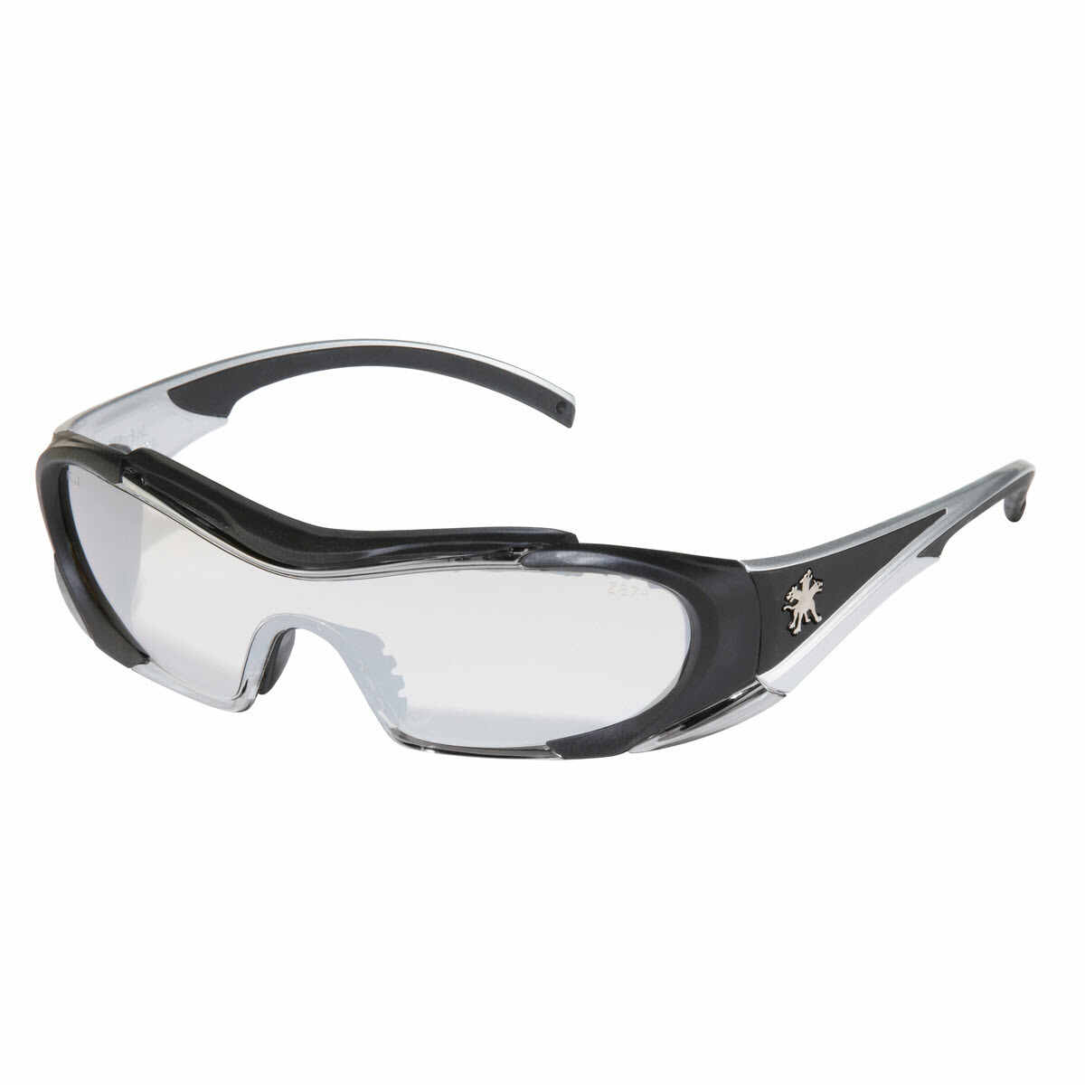 MCR Safety HL1 Series Safety Glasses, Black Frame, I/O Clear Mirror AF Lens