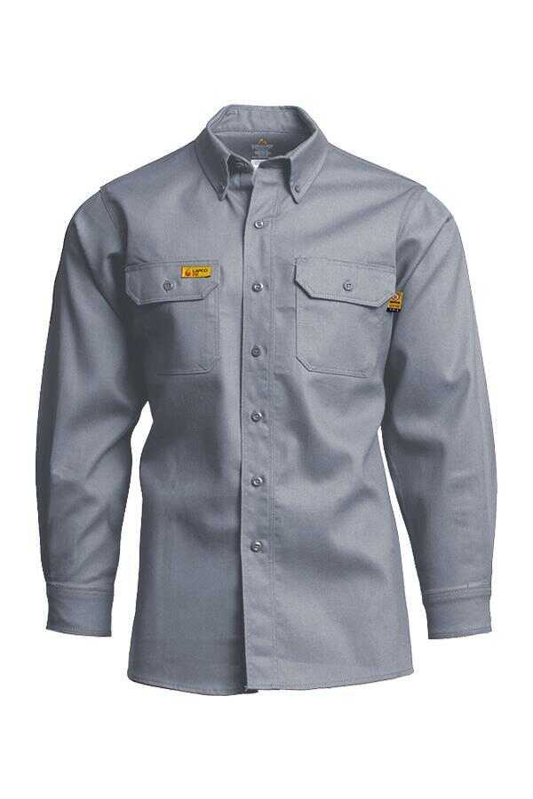 LAPCO FR™ 7oz Uniform Shirts, 88/12 Blend, Gray