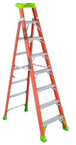 Louisville® FXS1506 Fiberglass Cross Step - Step to Shelf Ladder With Lean Green Technology