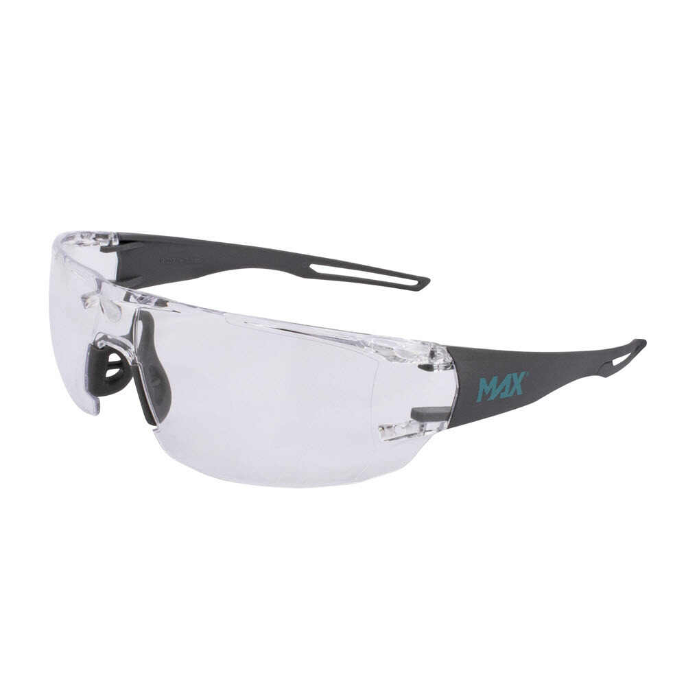 MAX by ABATIX Modern Safety Glasses, Clear Lens