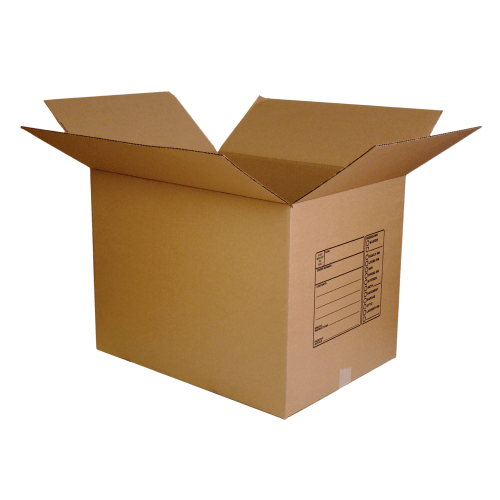 Laydown Cardboard Box, Large, 4.5 Cu. Ft.