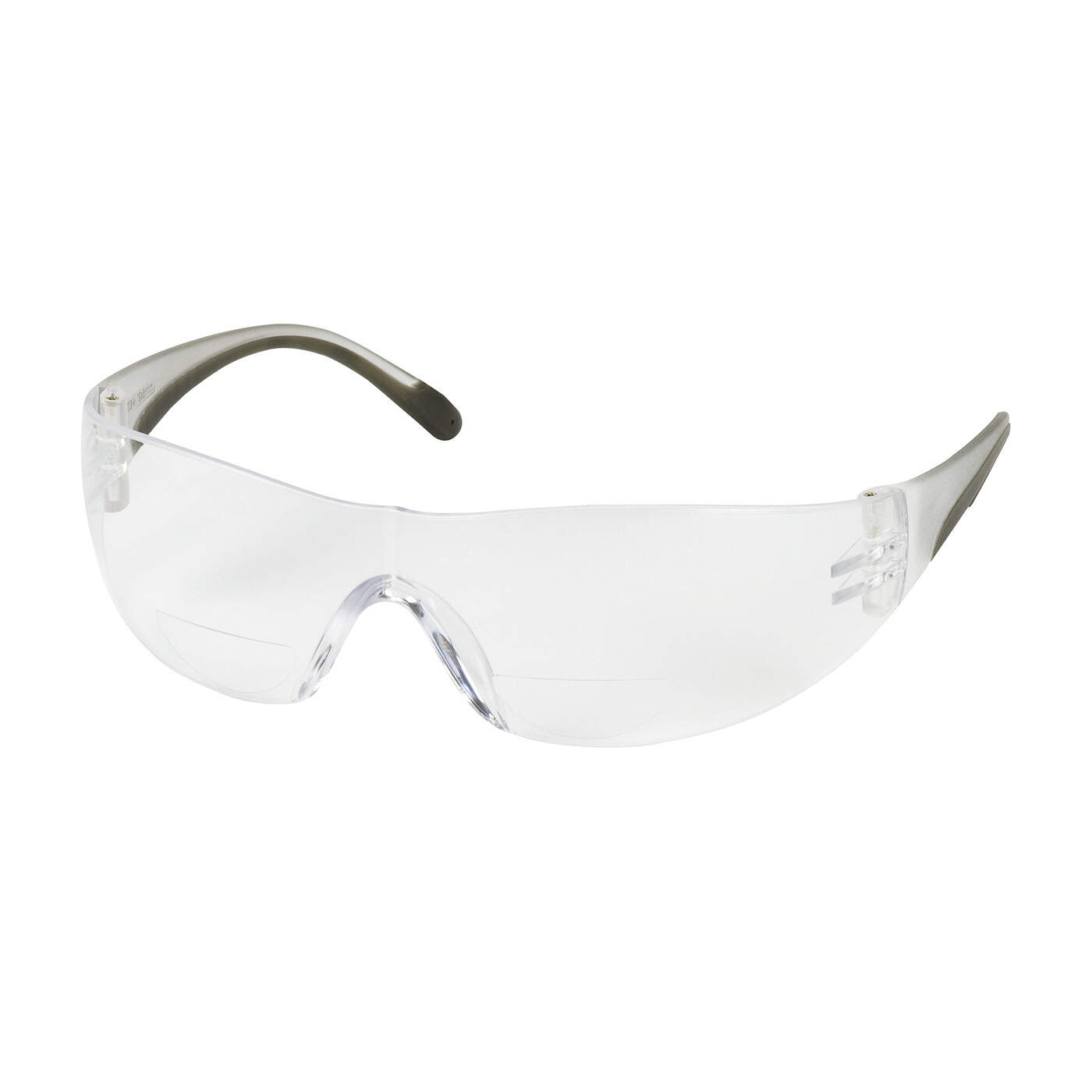 Bouton® Zenon Z12R™ Safety Readers, Clear/Gray Rimless Frame, Clear Lens, +3.00 Diopter