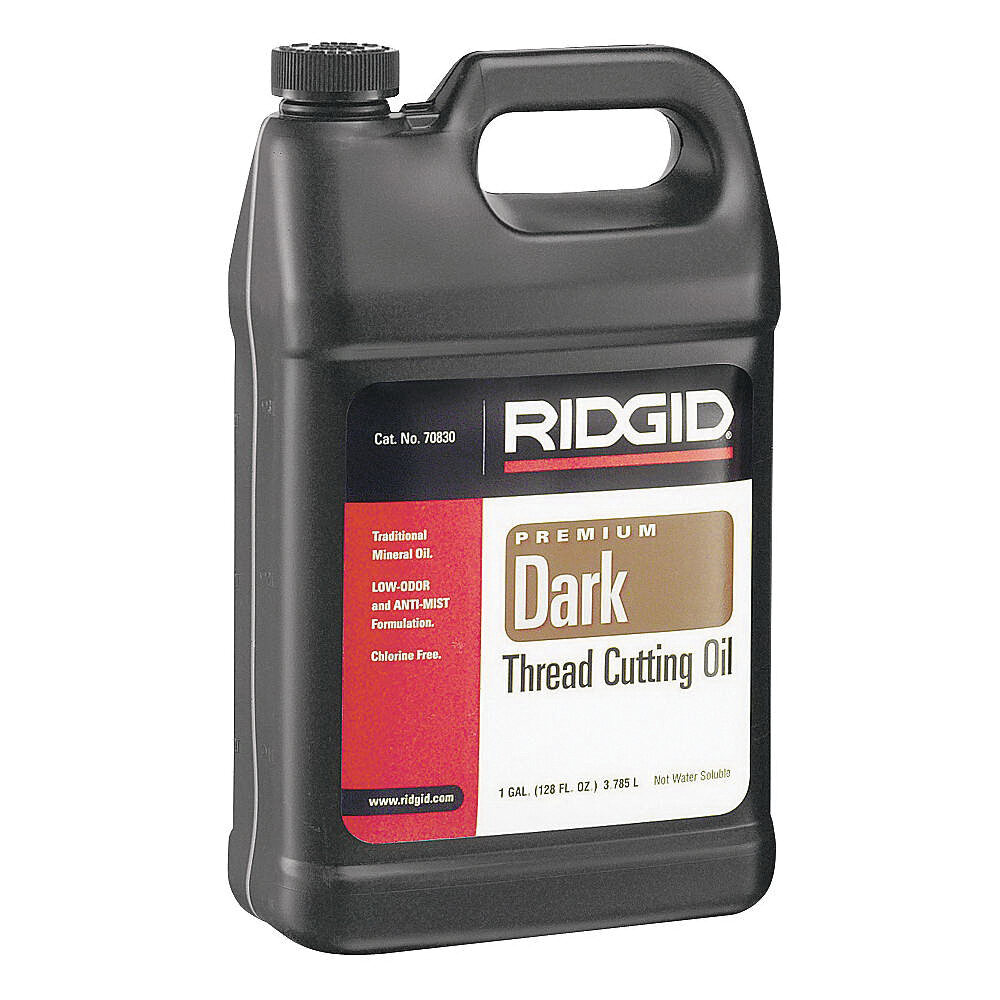 RIDGID® 70830 Dark Pipe Thread Cutting Oil -  1 gal Plastic Bottle -  Mild Petroleum -  Liquid -  Black
