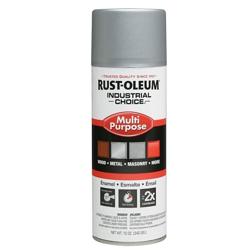 Industrial Choice® 1614830 Multi-Purpose Enamel Spray Paint -  12 oz -  Liquid -  Dull Aluminum -  12 - 15 sq-ft/Can