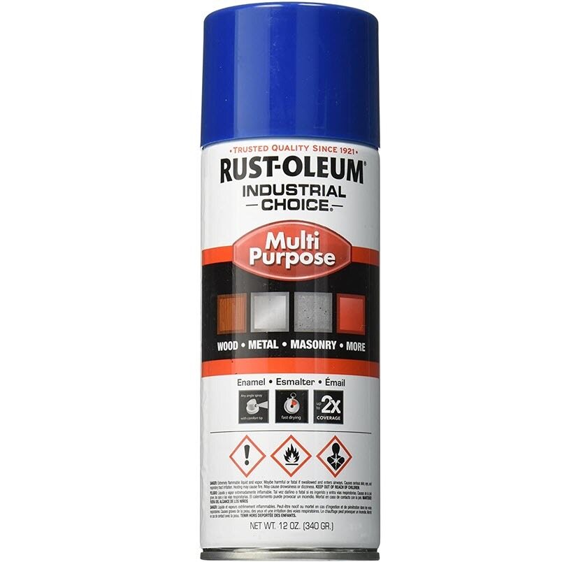 Industrial Choice® 1624830 Multi-Purpose Enamel Spray Paint -  12 oz -  Liquid -  Safety Blue -  12 - 15 sq-ft/Can