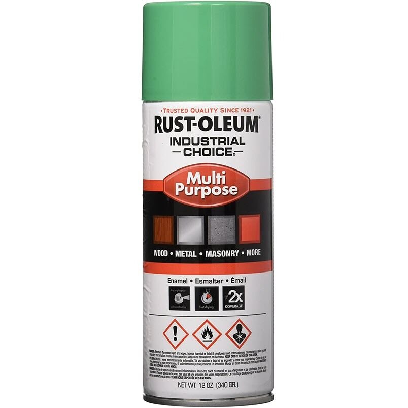 Industrial Choice® 1633830 Multi-Purpose Enamel Spray Paint -  12 oz -  Liquid -  Safety Green -  12 - 15 sq-ft/Can