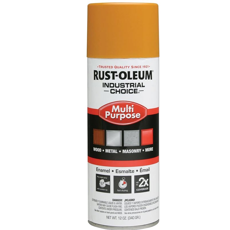 Industrial Choice® 1643830 Multi-Purpose Enamel Spray Paint -  12 oz -  Liquid -  School Bus Yellow -  12 - 15 sq-ft/Can