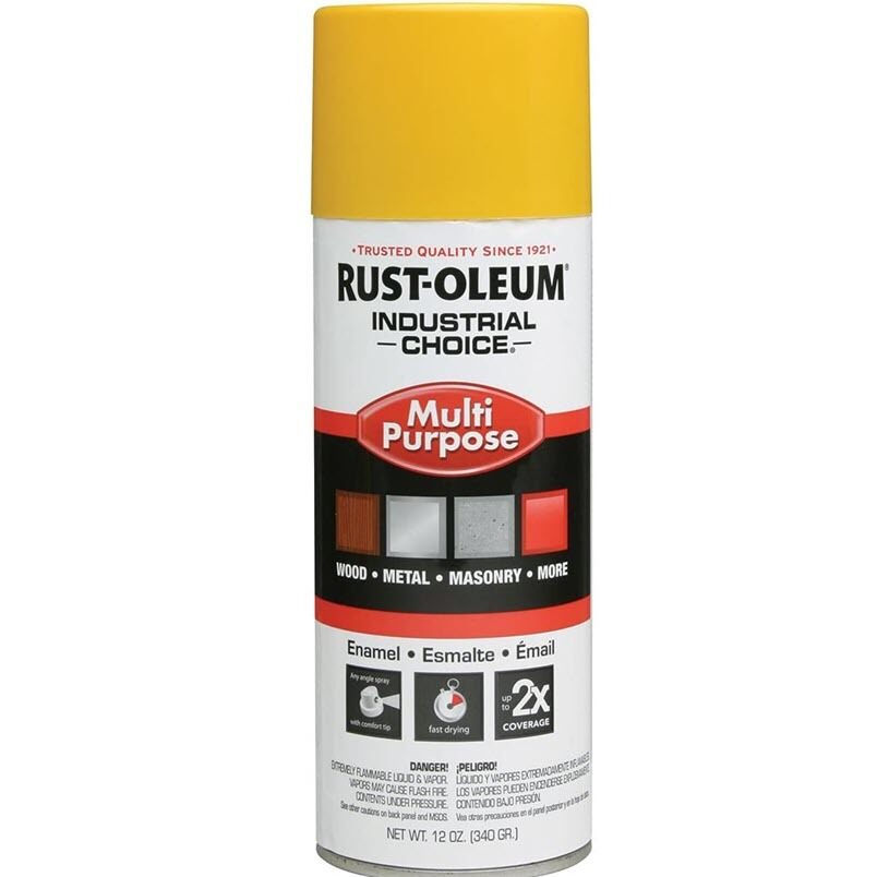 Industrial Choice® 1644830 Multi-Purpose Enamel Spray Paint -  12 oz -  Liquid -  Safety Yellow -  12 - 15 sq-ft/Can
