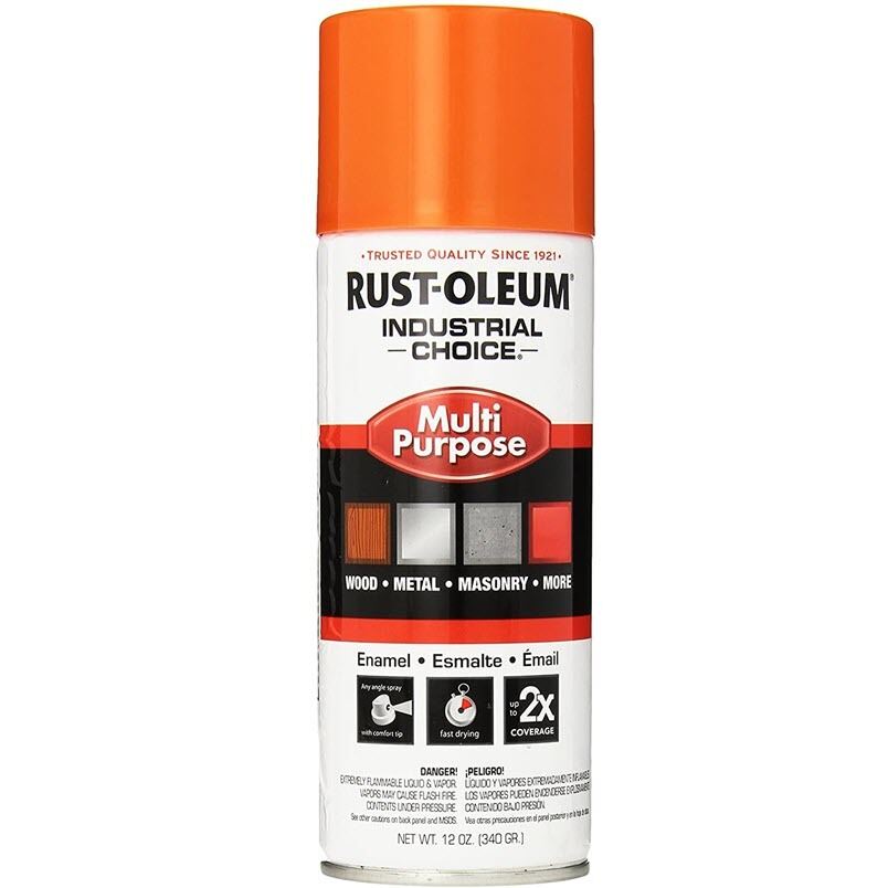 Industrial Choice® 1653830 Multi-Purpose Enamel Spray Paint -  12 oz -  Liquid -  Safety Orange -  12 - 15 sq-ft/Can