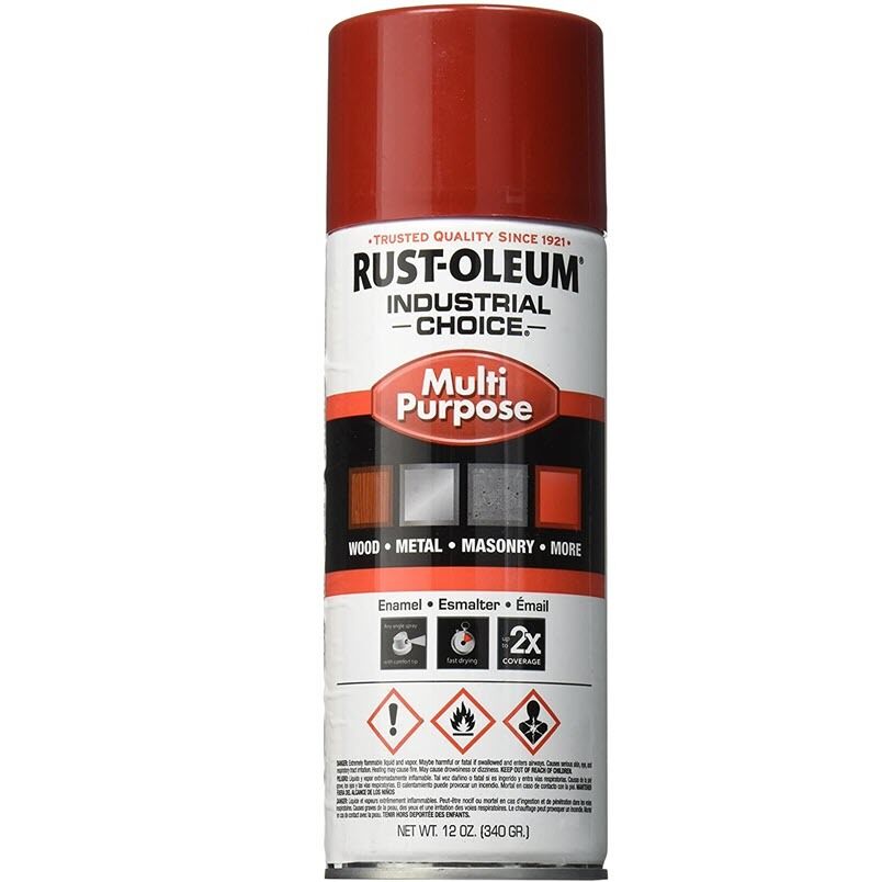 Industrial Choice® 1660830 Multi-Purpose Enamel Spray Paint -  12 oz -  Liquid -  Safety Red -  12 - 15 sq-ft/Can