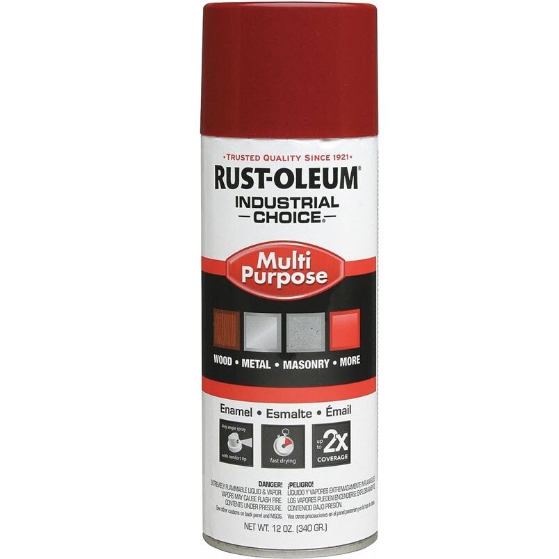 Industrial Choice® 1666830 Multi-Purpose Enamel Spray Paint -  12 oz -  Liquid -  Banner Red -  12 - 15 sq-ft/Can