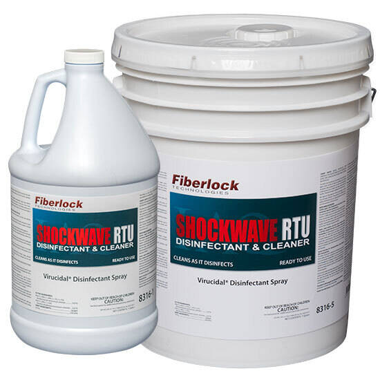 Fiberlock 8316-5 Ready to Use Disinfectant -  5 gal -  Fresh Linen/Characteristic -  Liquid -  Clear Blue