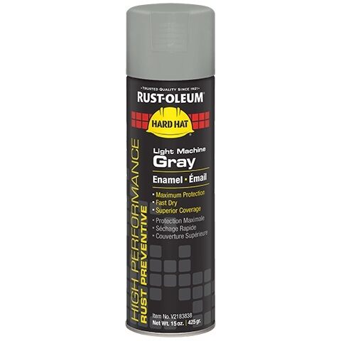 High Performance® V2183838 Enamel Spray Paint -  15 oz -  Liquid -  Light Machine Gray -  12 - 20 sq-ft/Can