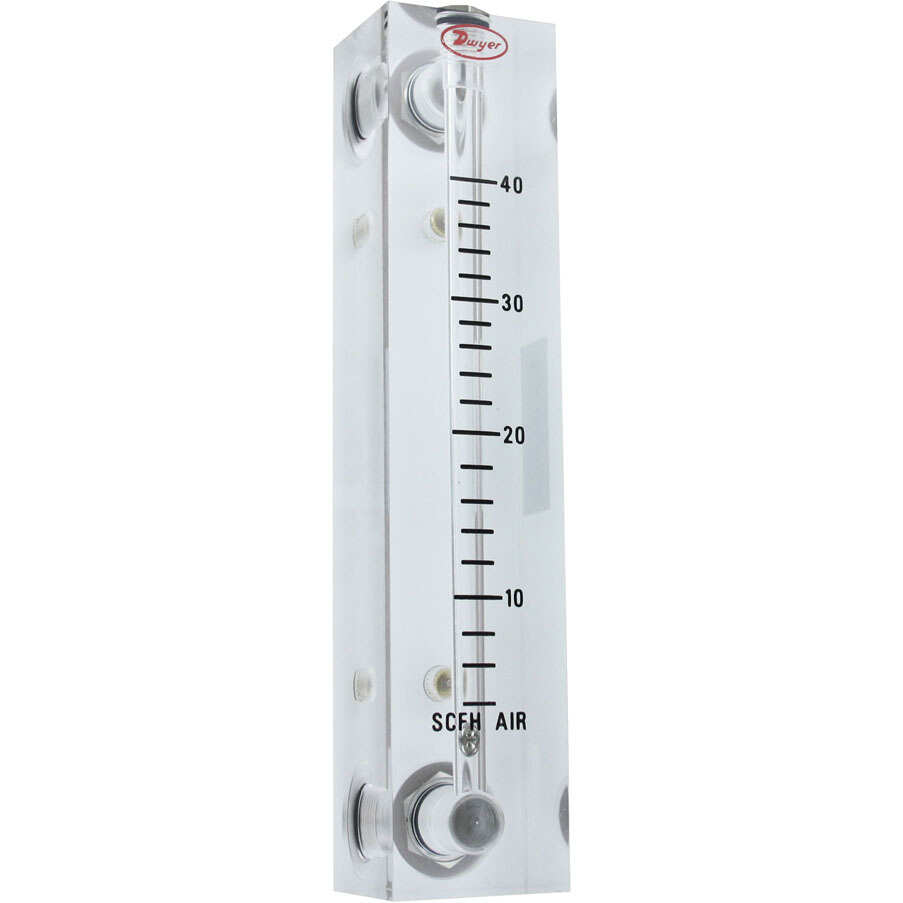 Dwyer® Visi-Float® (VFB-67-BV) Acrylic Flowmeter w/Brass Valve, 1 - 20 LPM Air, 4