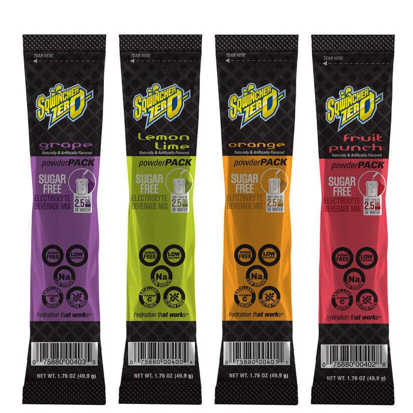 Sqwincher® Zero Powder Pack Powder Mix 2.5 gal Yield, Assorted Flavors
